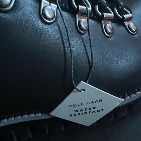 New Cole Haan Men's ZeroGrand Hiker Boot Black Leather Size 7.5 - Picture 4 of 6